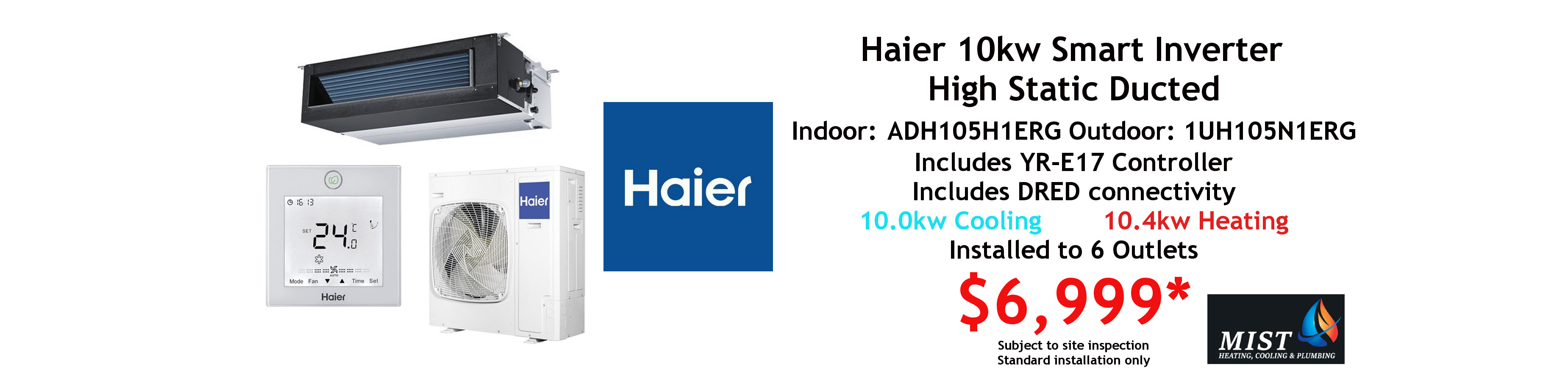 haier 10kw ducted special