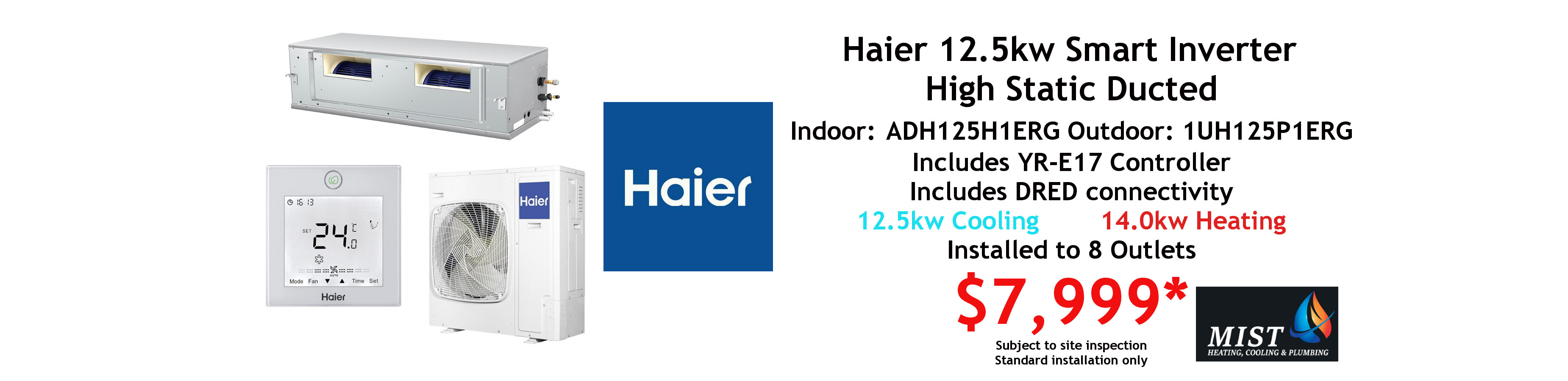 haier 12.5kw ducted special